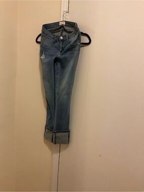 Hudson Jeans Light Wash Girls' Rolled Cuff Jeans